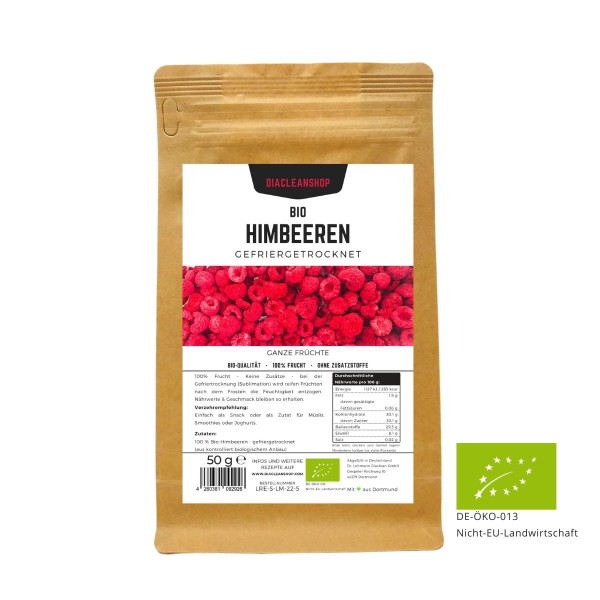 Bio Himbeeren gefriergetrocknet