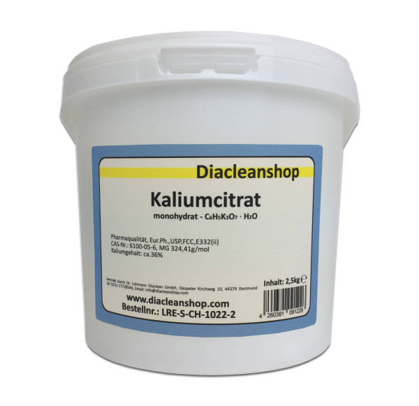 Kaliumcitrat Monohydrat - min 99% Pharmaqualität